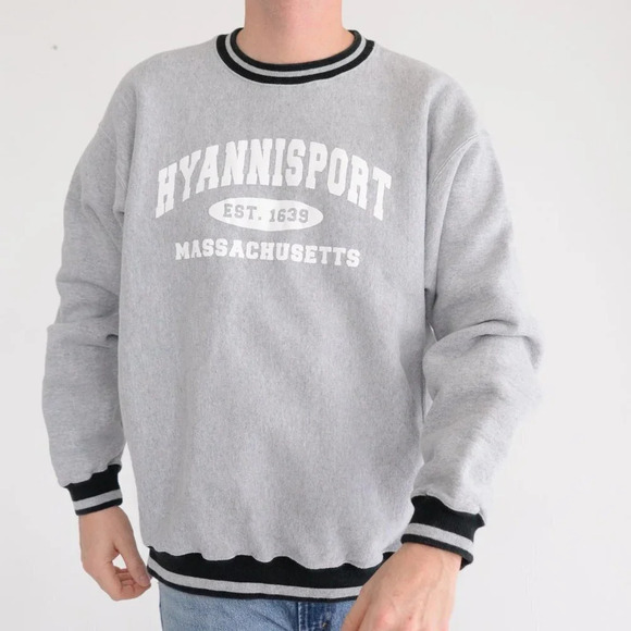 Lee CrossGrain Vintage Grey Logo Crewneck Sweater - Picture 1 of 11